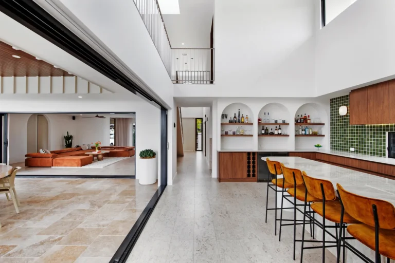 Modern open-plan kitchen and living room